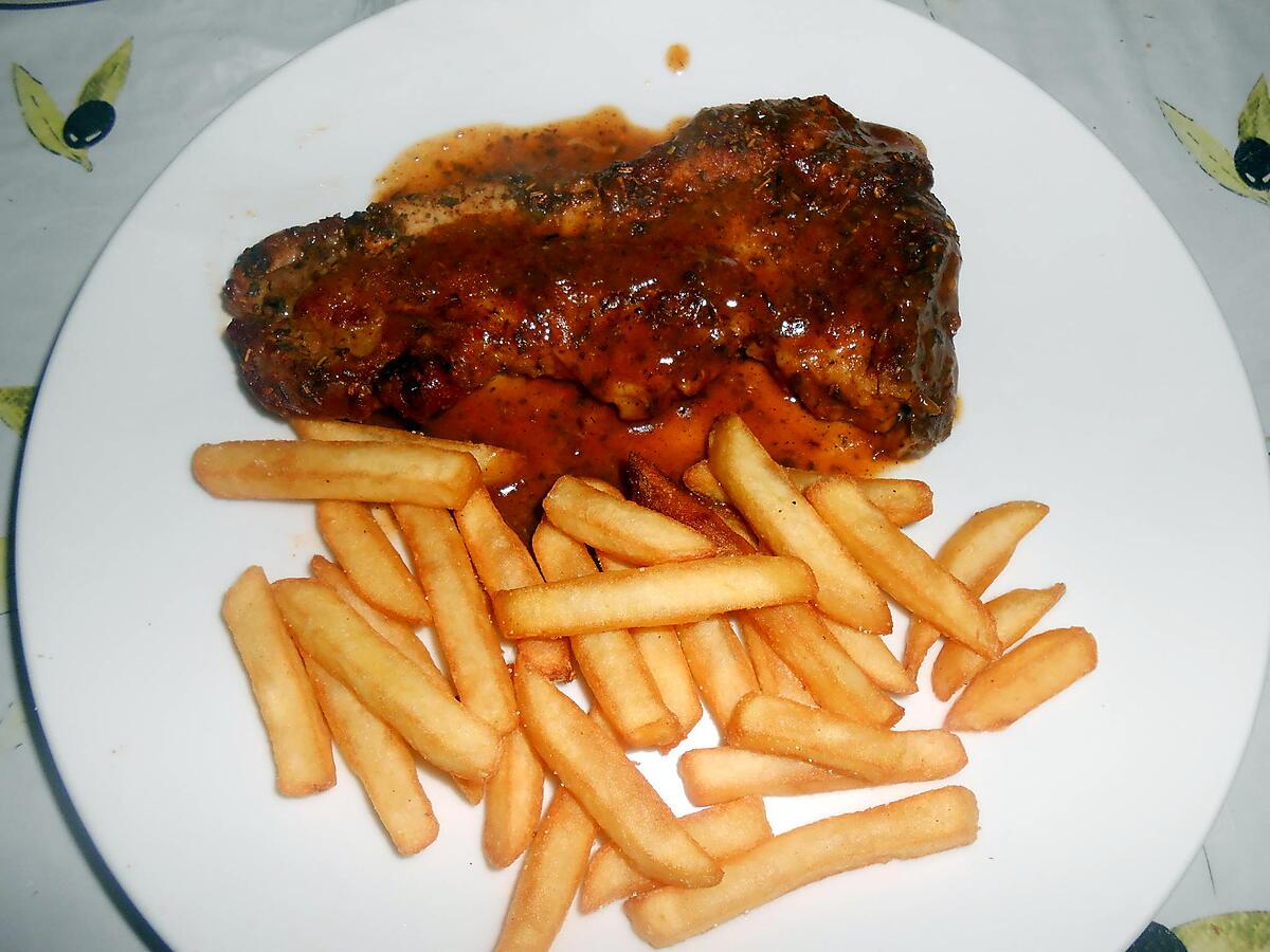 recette COTES DE PORC KETCHUP ORIGAN