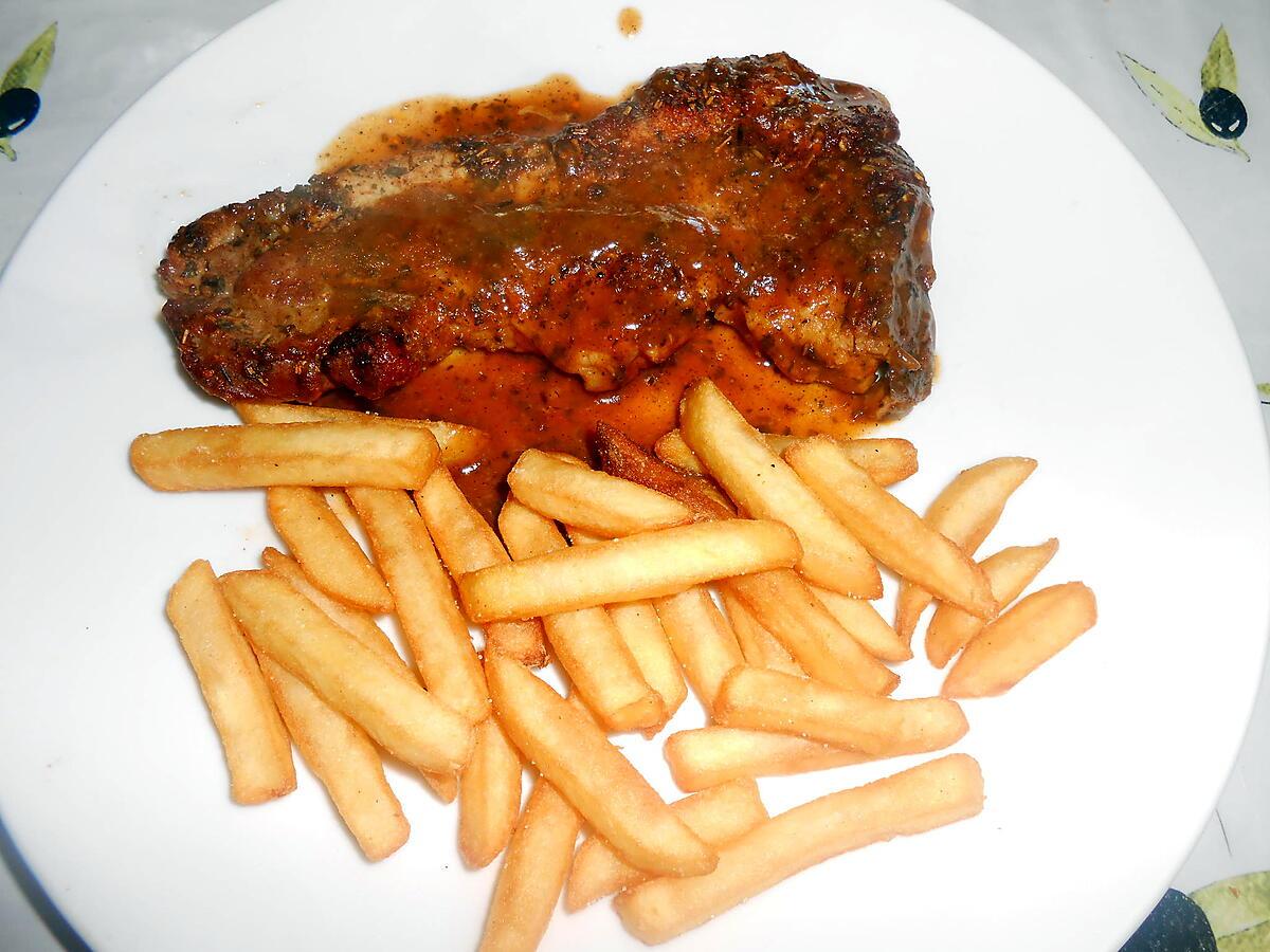 recette COTES DE PORC KETCHUP ORIGAN