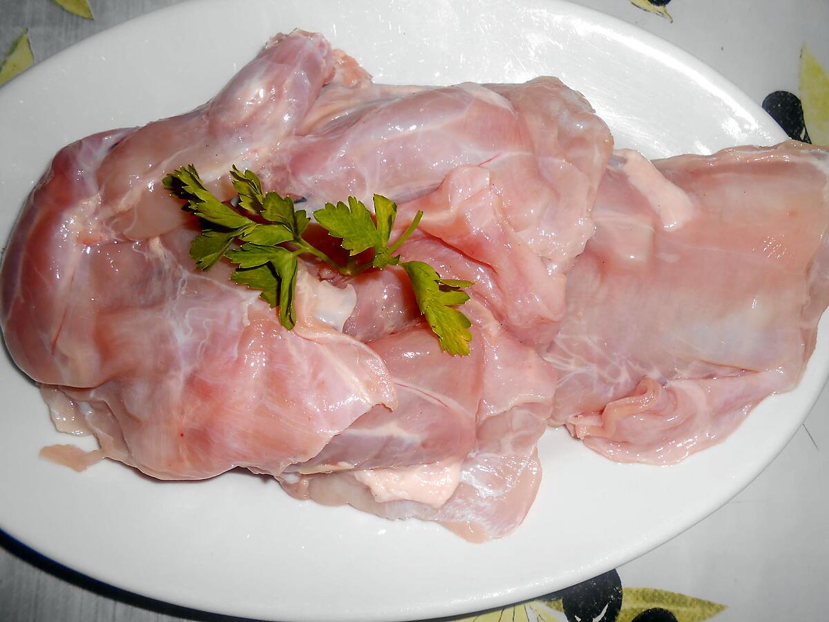 recette PATTES DE LAPIN EN SACHET CUISSON CUITES AU FOUR