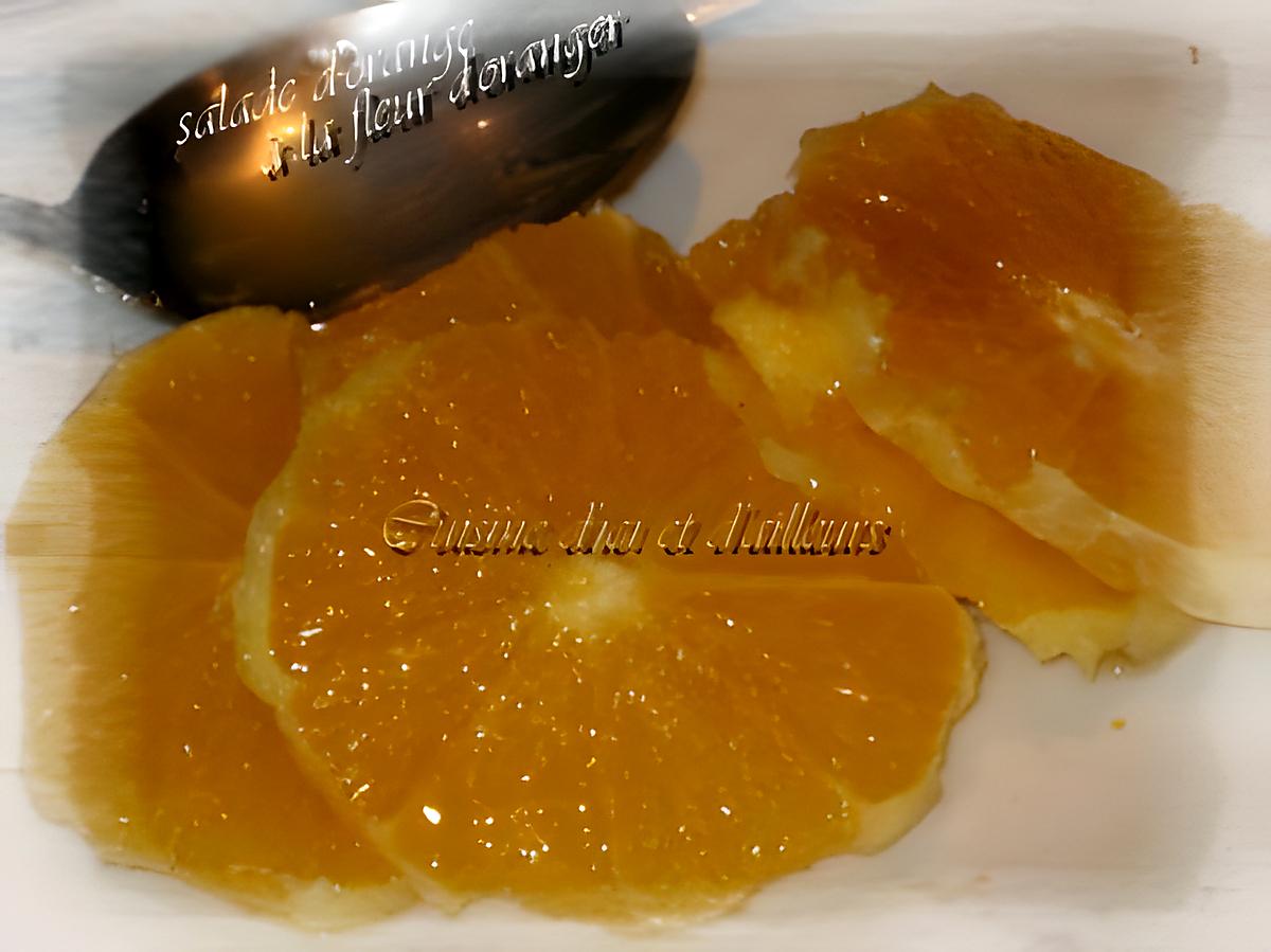 recette Salade d'oranges vanillée parfumée à la fleur d'oranger