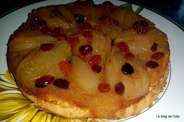 recette Gâteau aux poires et raisins secs