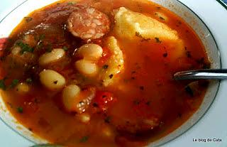 recette Soupe épicée à la saucisse et aux haricots
