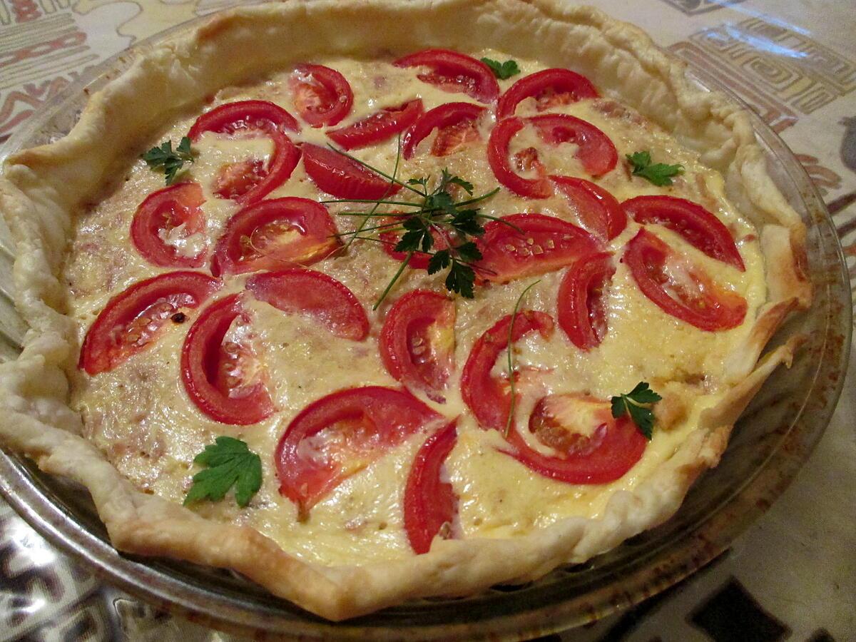 recette quiche au thon et tomate de Fanfan