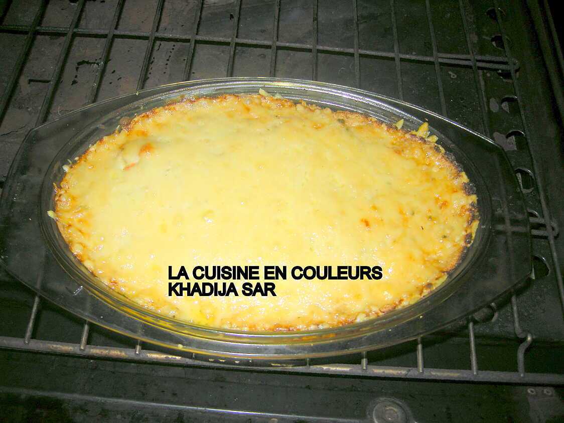 Gratin de crevettes sauce mornay à ma façon