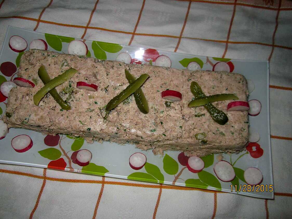 Recette de Terrine de thon aux cornichons