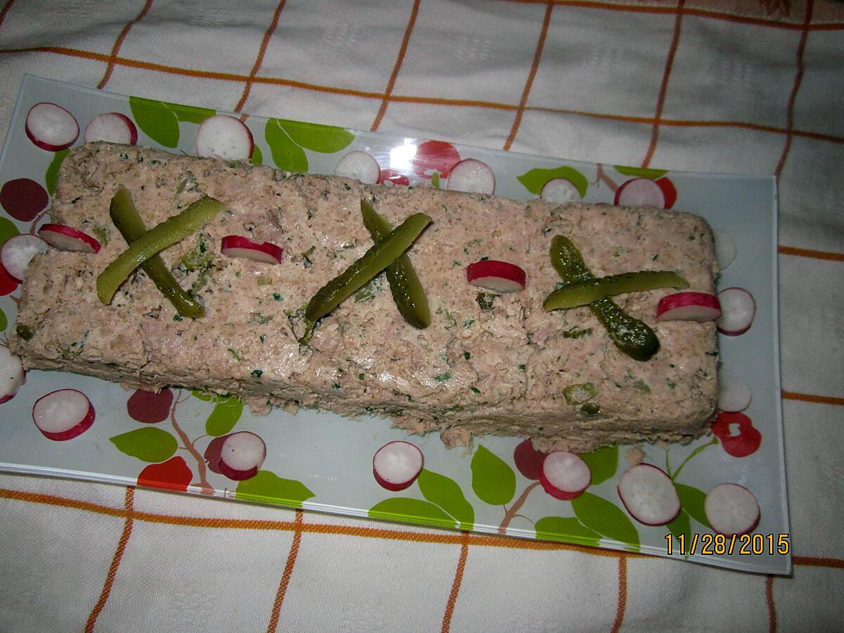 recette terrine de thon aux cornichons