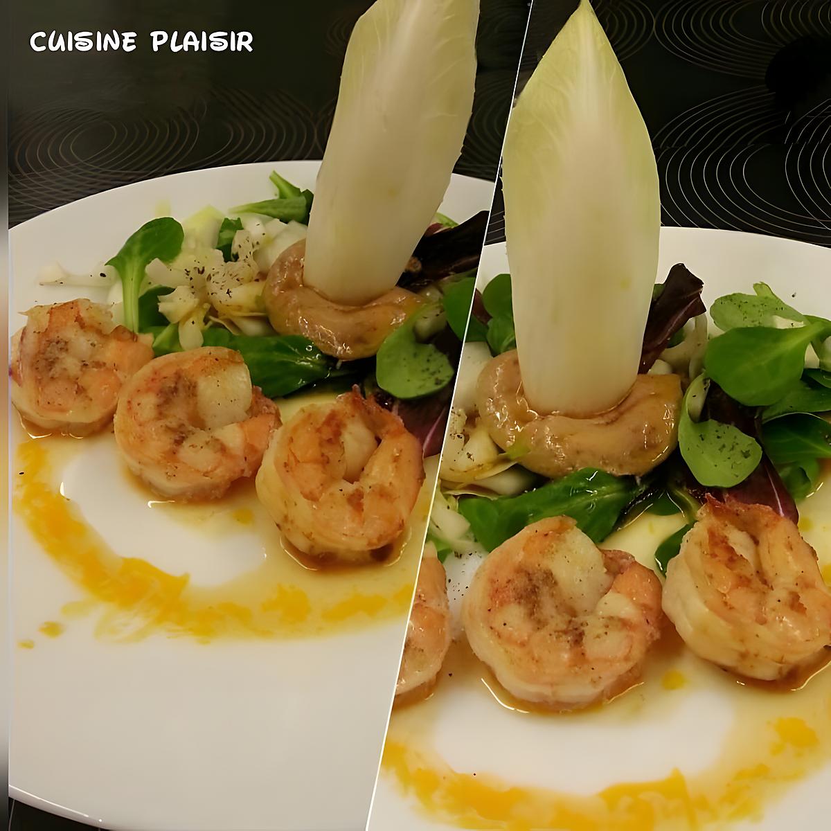 recette Foie poché aux scampi (langoustines)