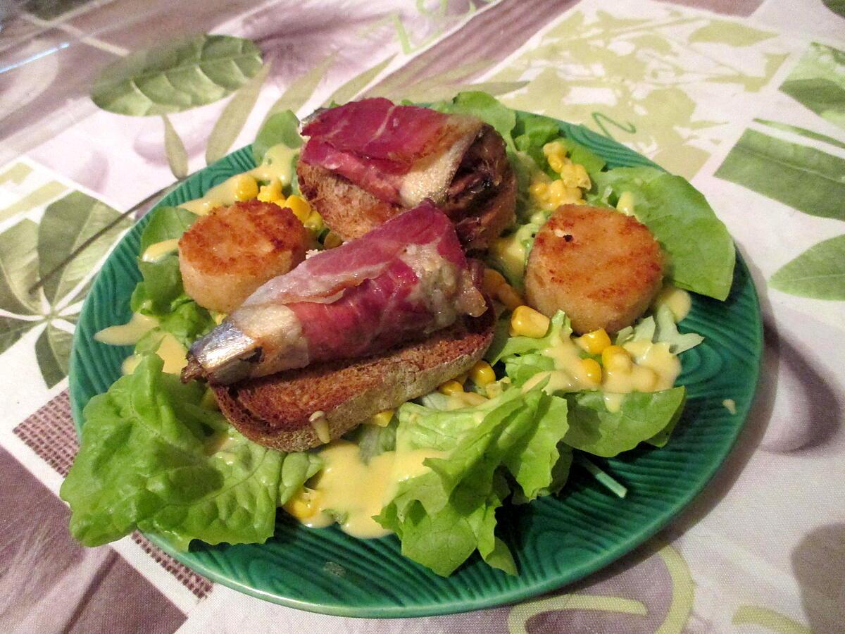 recette Salade complete aux  sardines (idéal diabetiques) - clien d'oeil a notre amour de cuisine