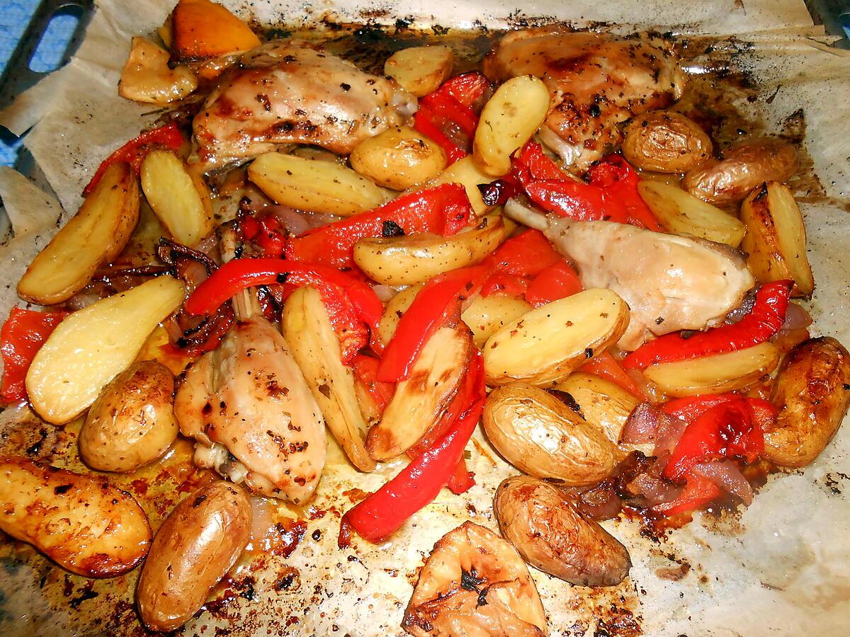 recette POULET A LA GRECQUE ET SES PETITES RATTES