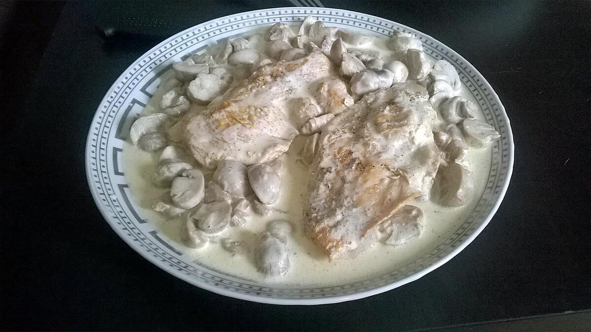 recette ESCALOPE DE POULET A LA CREME