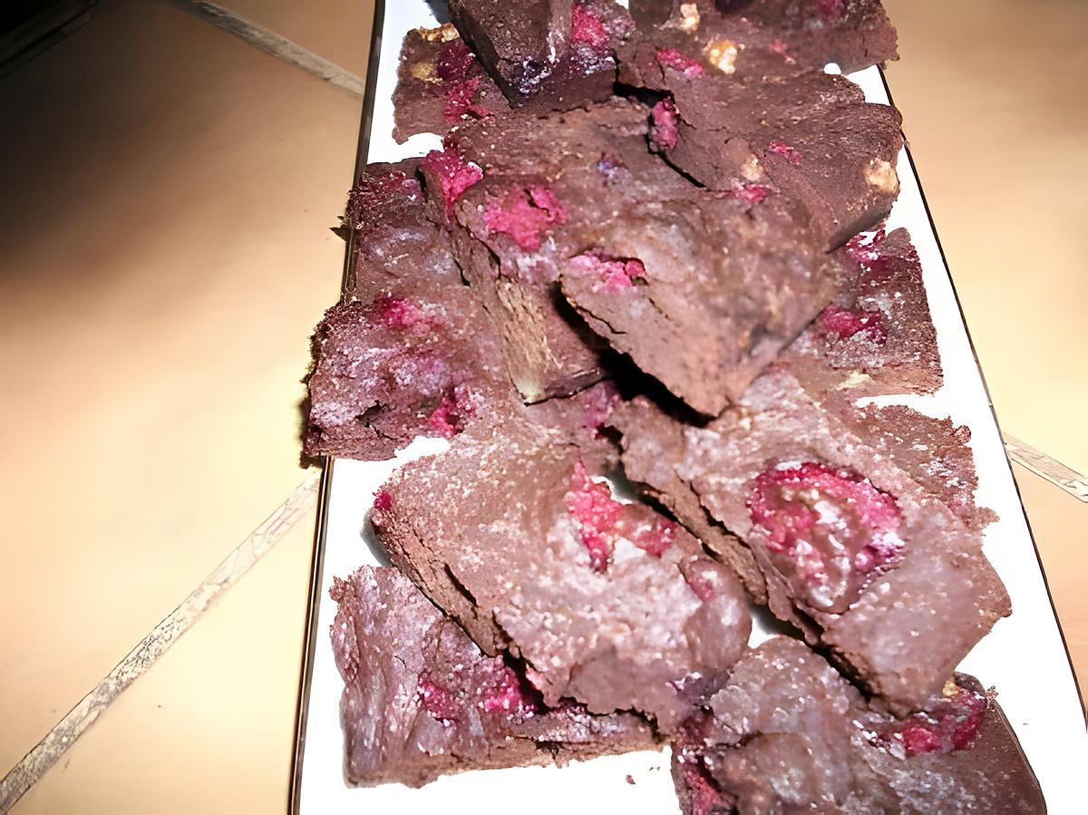 recette brownie aux franboises