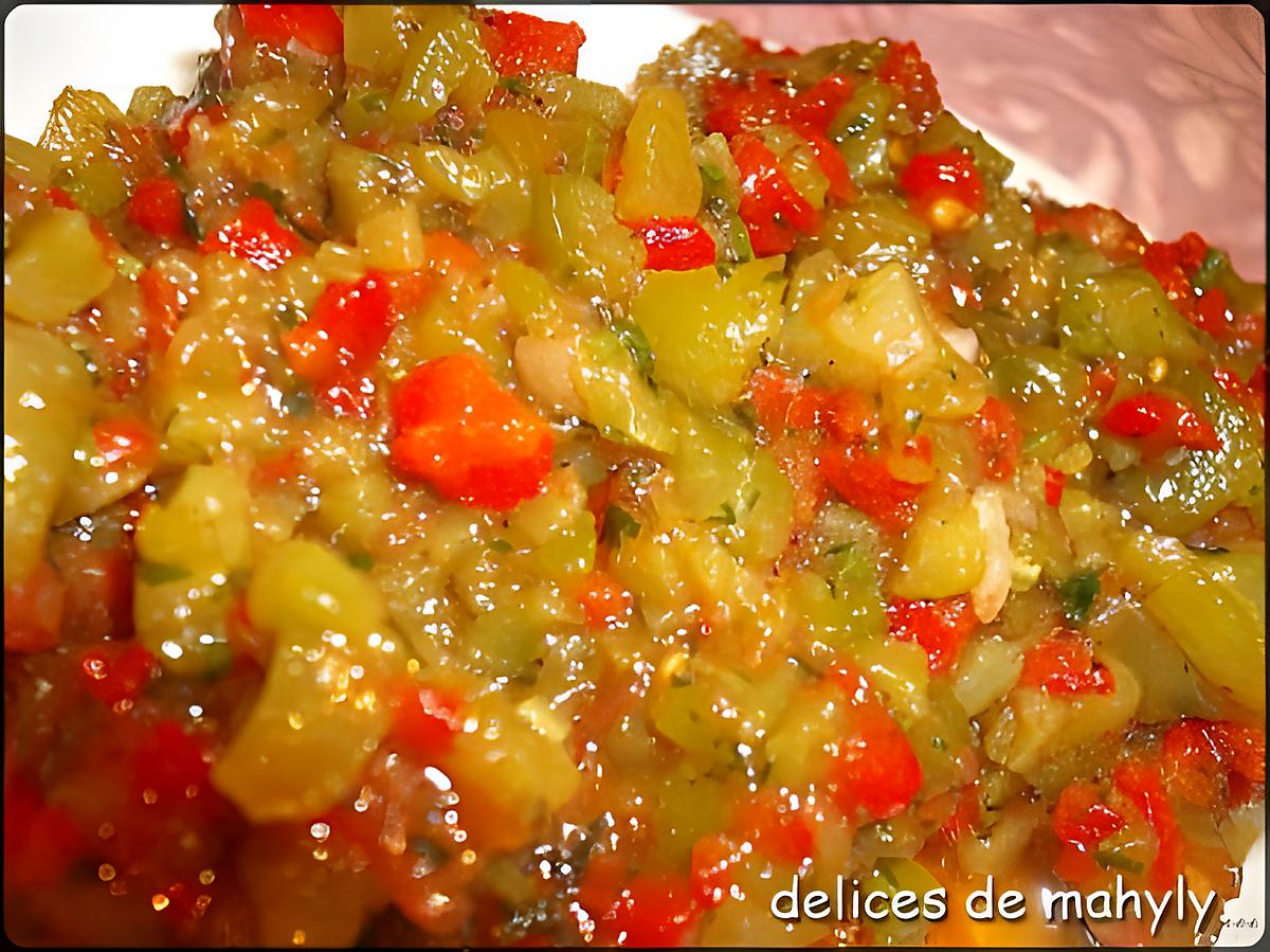 recette poivrons grillés en salade(marocaine)