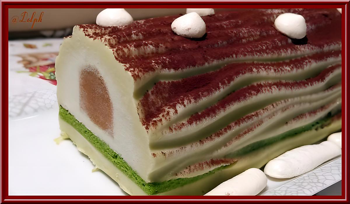 recette Bûche Pistache-Abricot-Passion