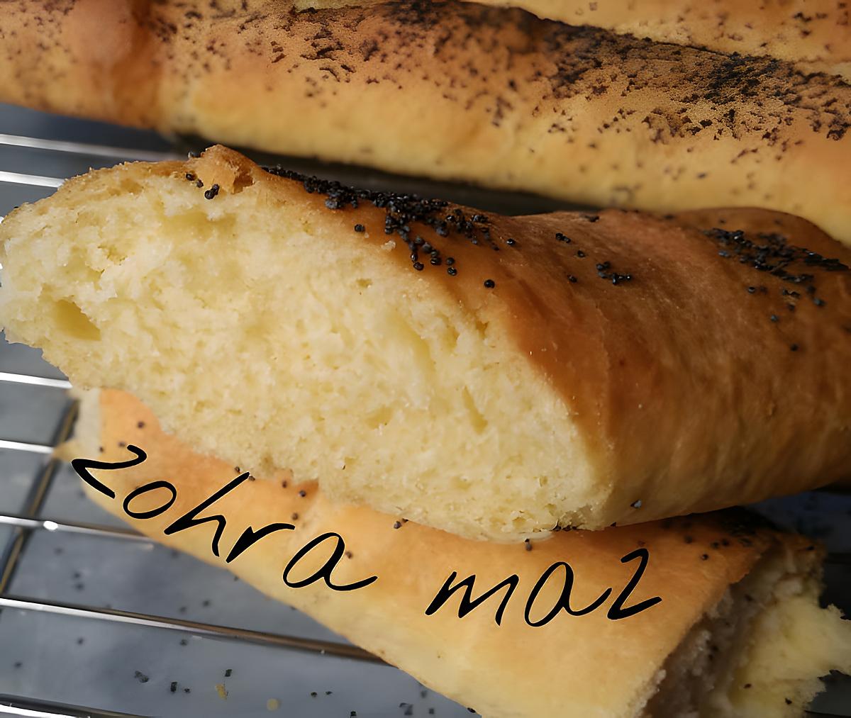 recette Baguettes sans pétrissage au beurre fondu