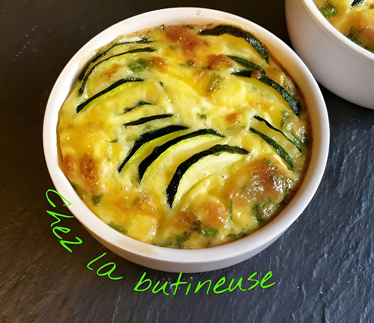 recette Minis clafoutis aux courgettes et coriandre