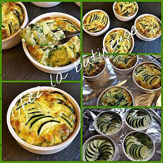 recette Minis clafoutis aux courgettes et coriandre