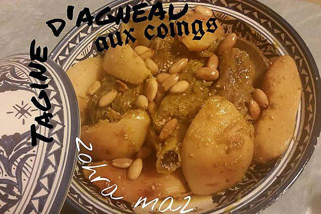 recette Tagine d'agneau aux coings caramélisés