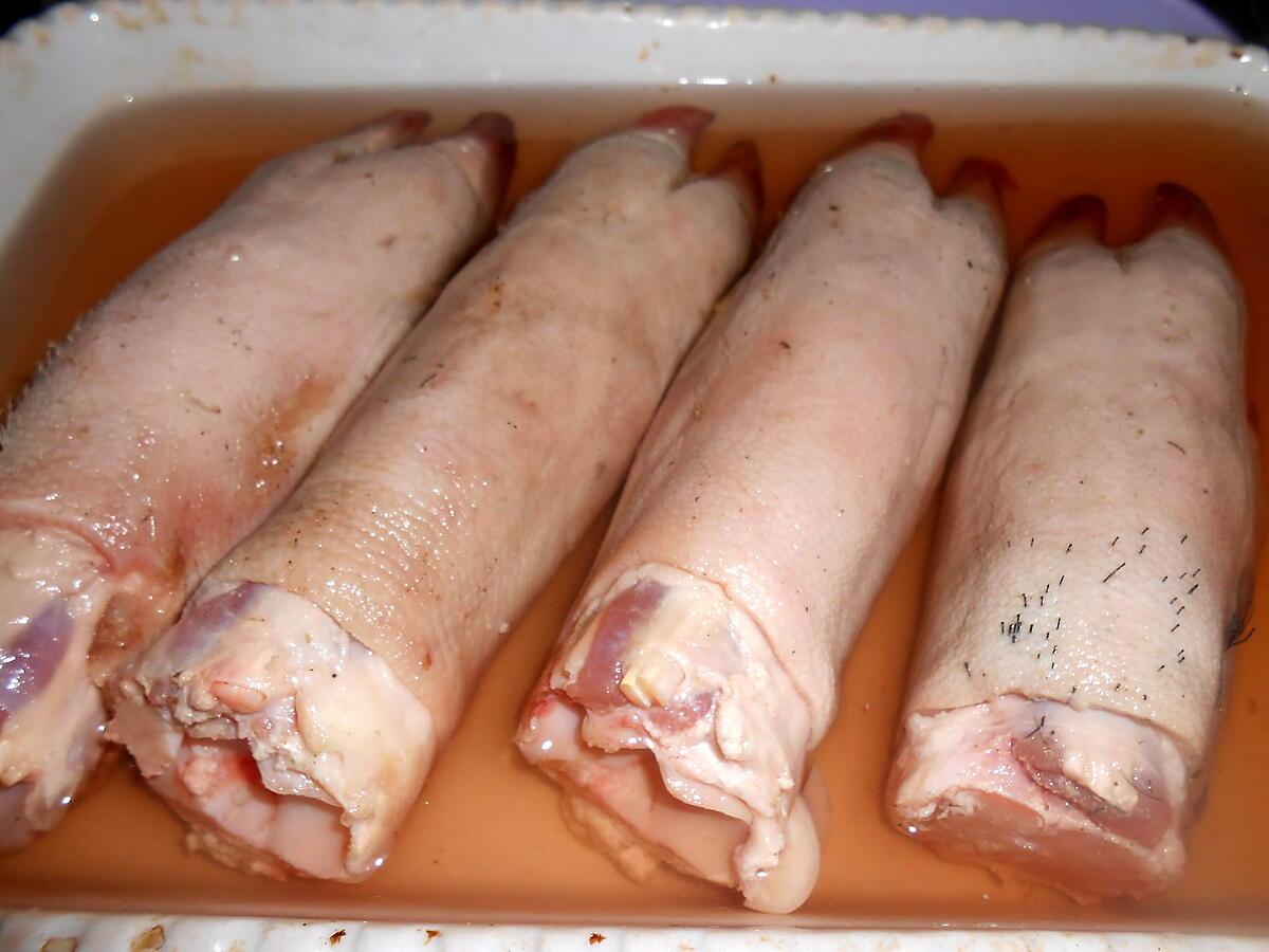 recette CIVET DE PIEDS DE PORC