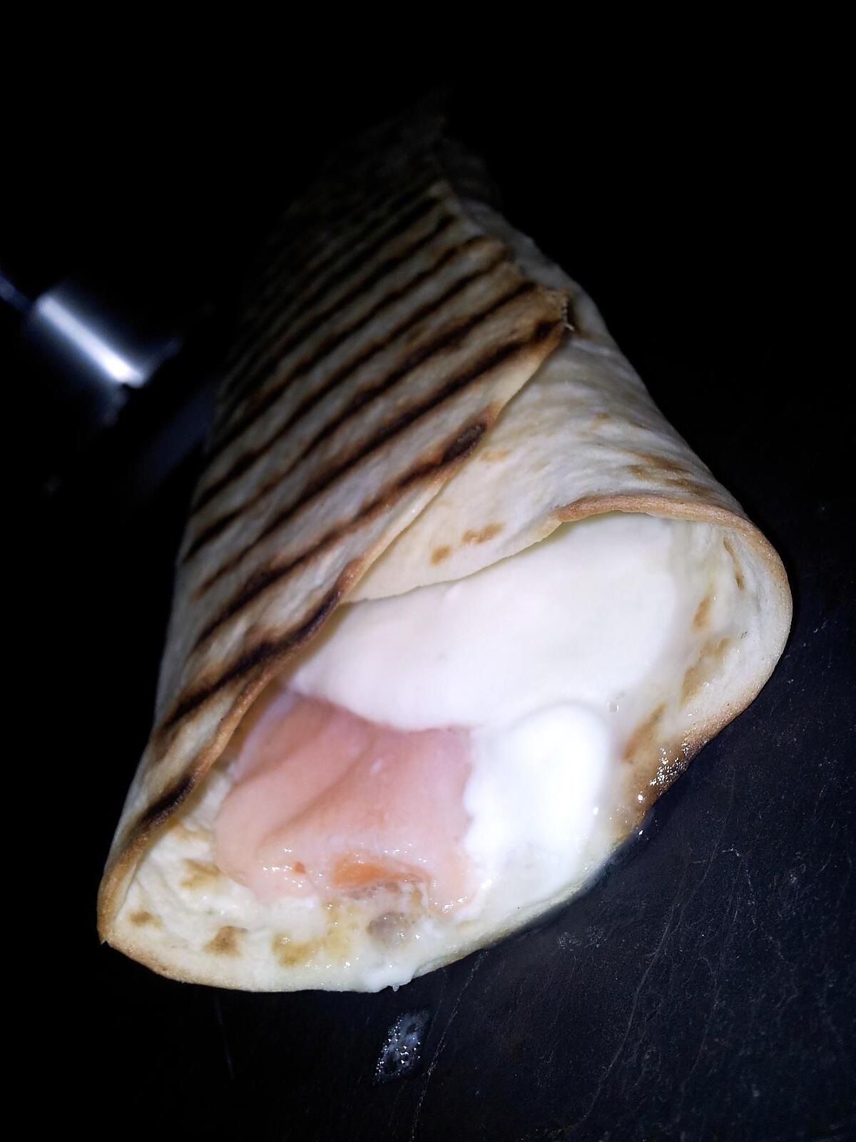 recette Wraps toasté au saumon mozzarella