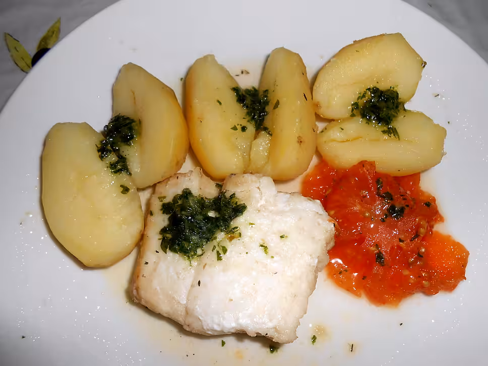 recette DOS DE CABILLAUD AU BEURRE PERSILLE
