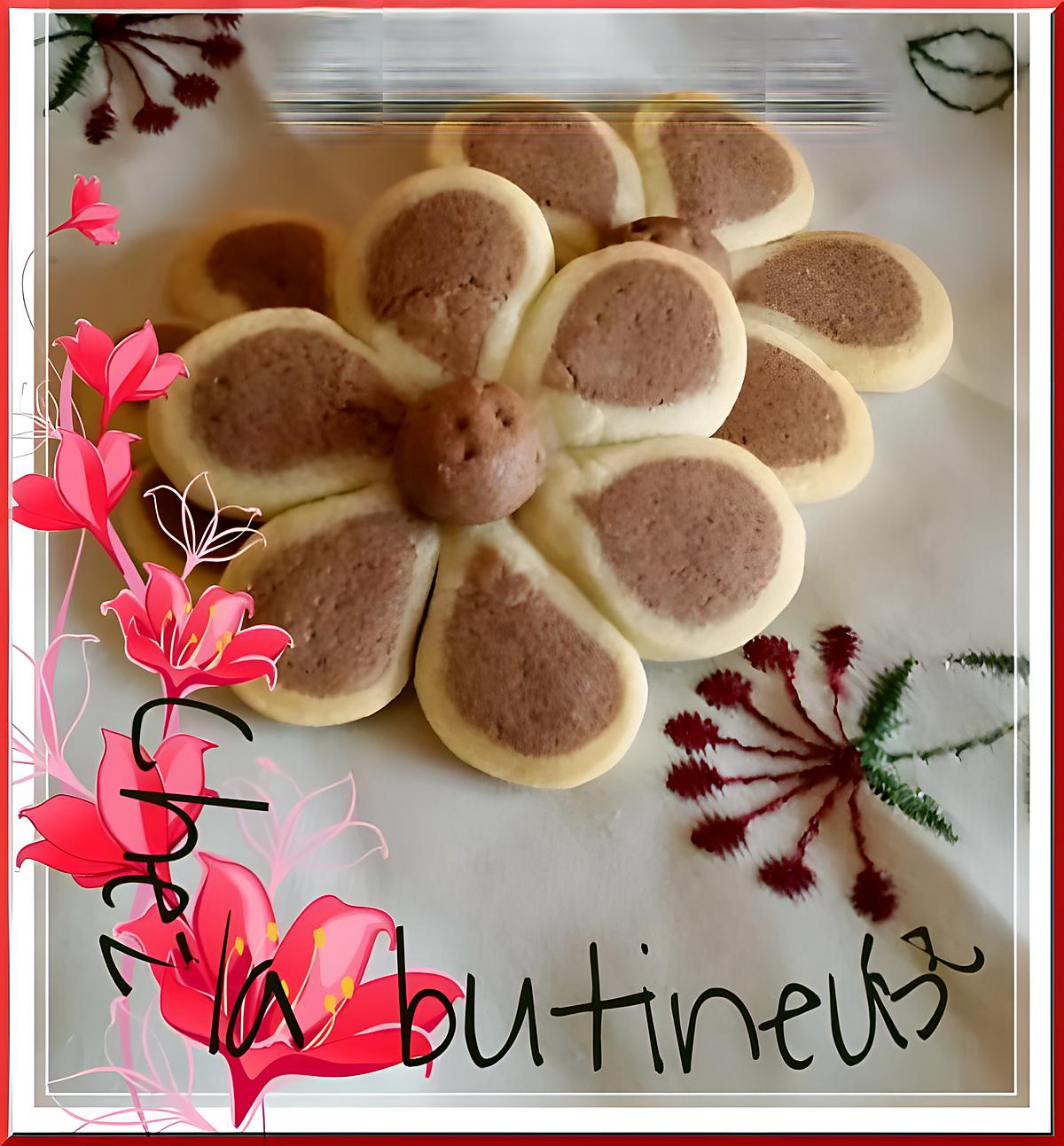 recette Biscuits"fleurs" choco/vanille