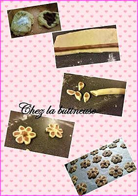 recette Biscuits"fleurs" choco/vanille