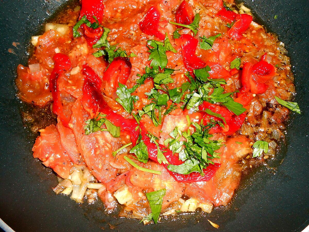 recette COTES DE PORC TOMATES FRAICHES ET POIVRONS GRILLES