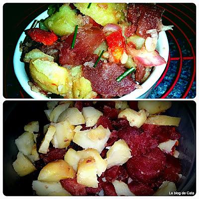 recette Salade bicolore des pommes de terre