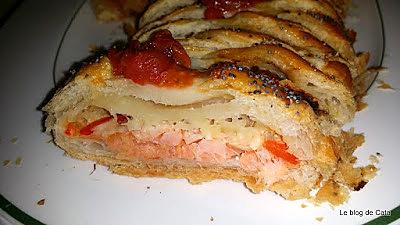 recette Tresse feuilletée au saumon