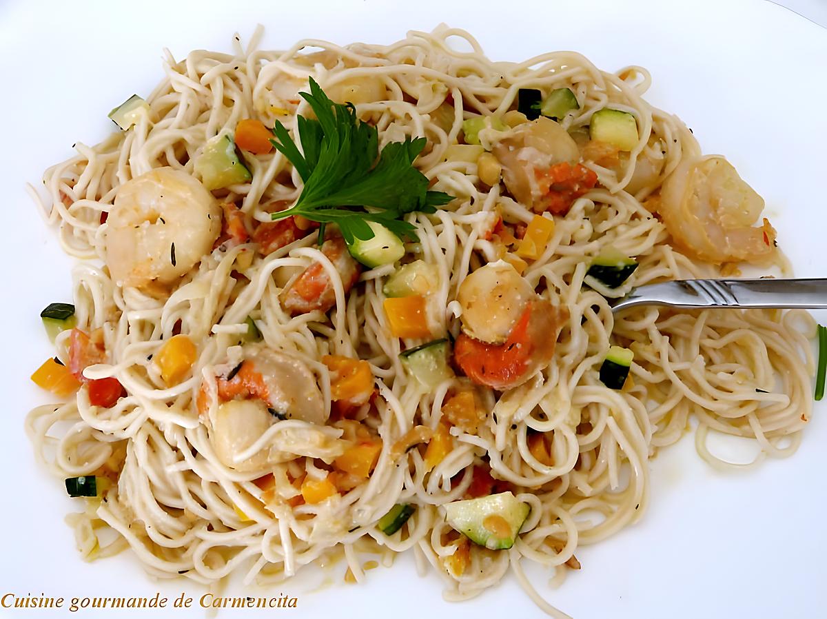 recette Nouilles chinoises terre mer