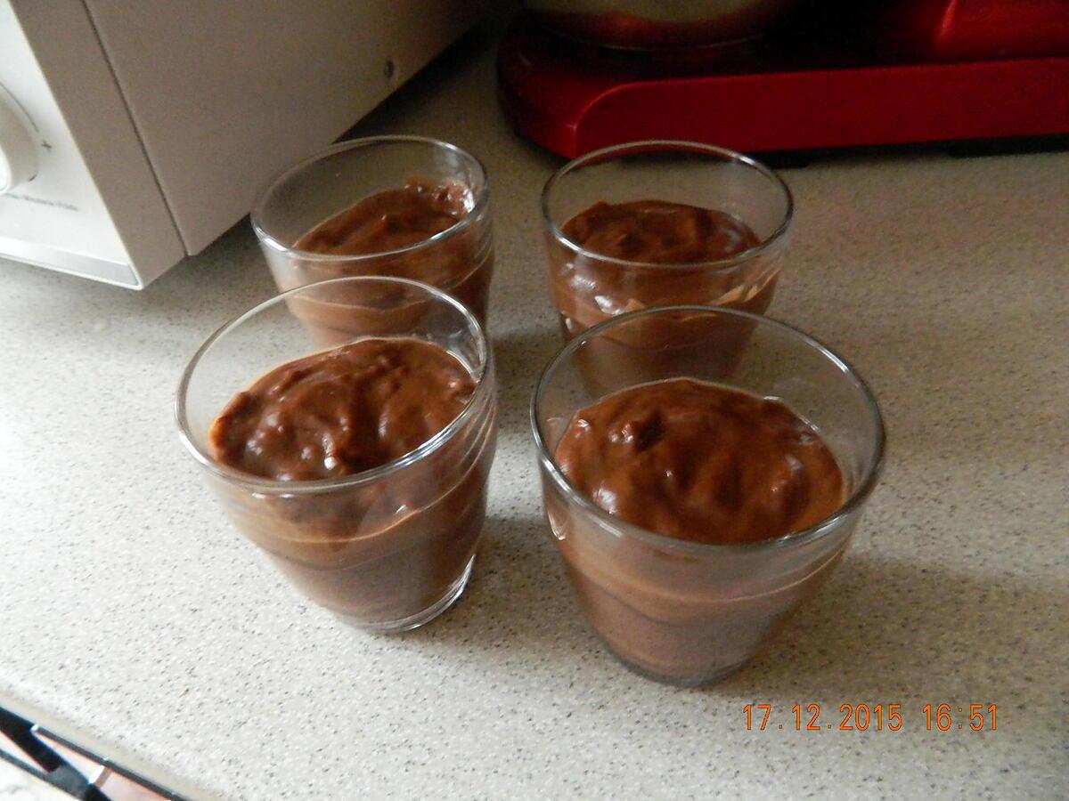 recette Crèmes chocolat au lait de noisettes