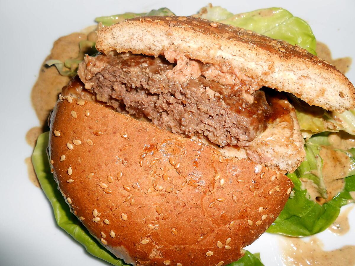 recette SANDWICH BURGER AU FOIE GRAS