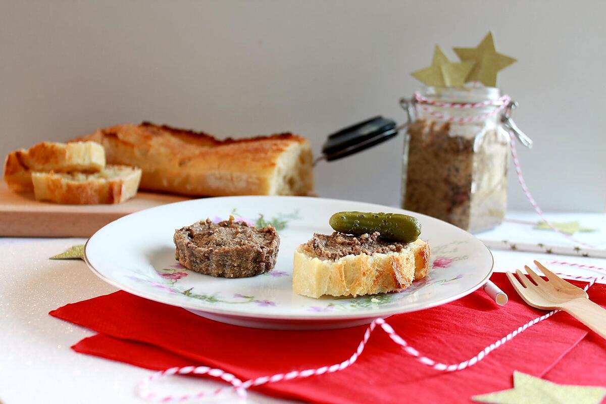 recette Pâté végétal : tofu fumé, lentilles vertes, champignons et châtaignes