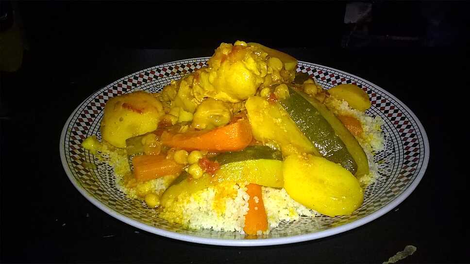 recette COUSCOUS EN SAUCE ROUGE
