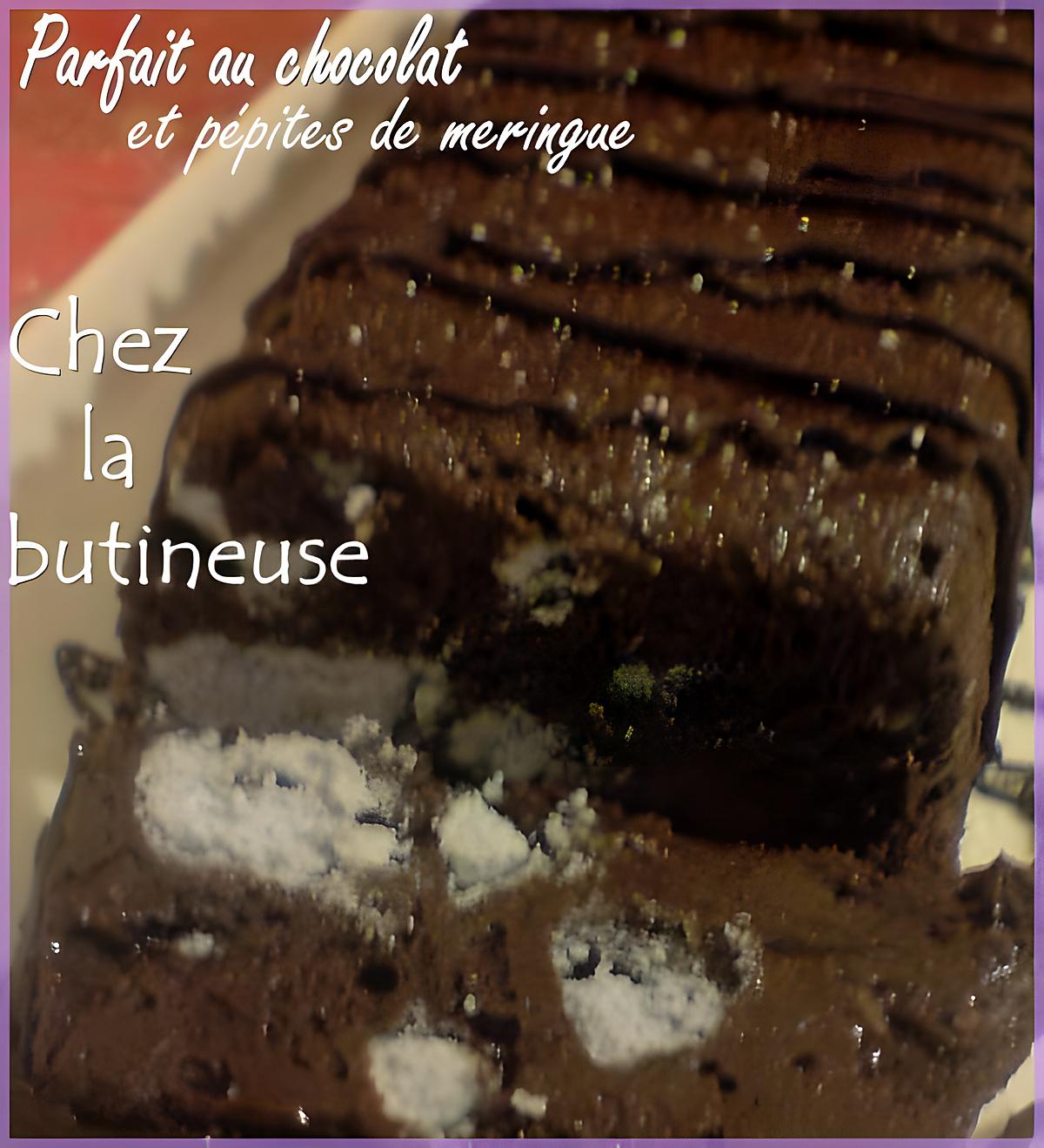 recette Parfait au chocolat et aux pépites de meringues