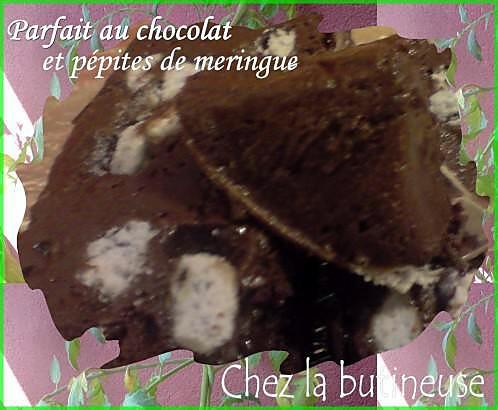 recette Parfait au chocolat et aux pépites de meringues