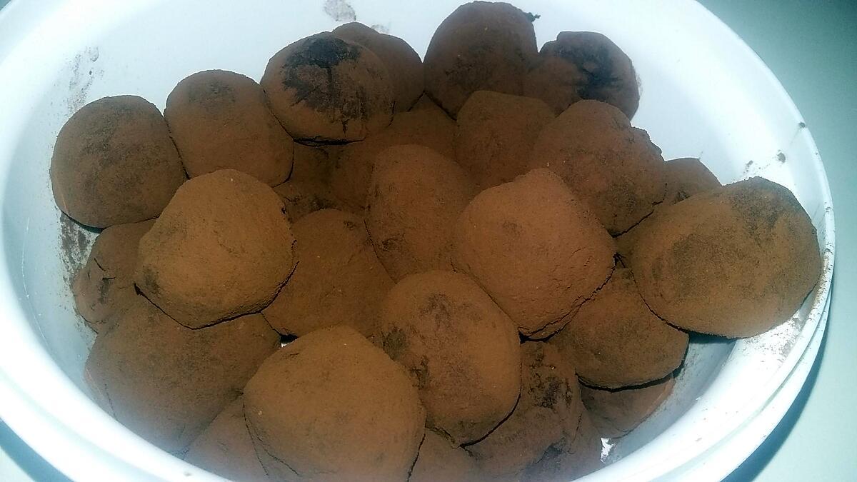 recette Truffes au chocolat et a la crème de marron