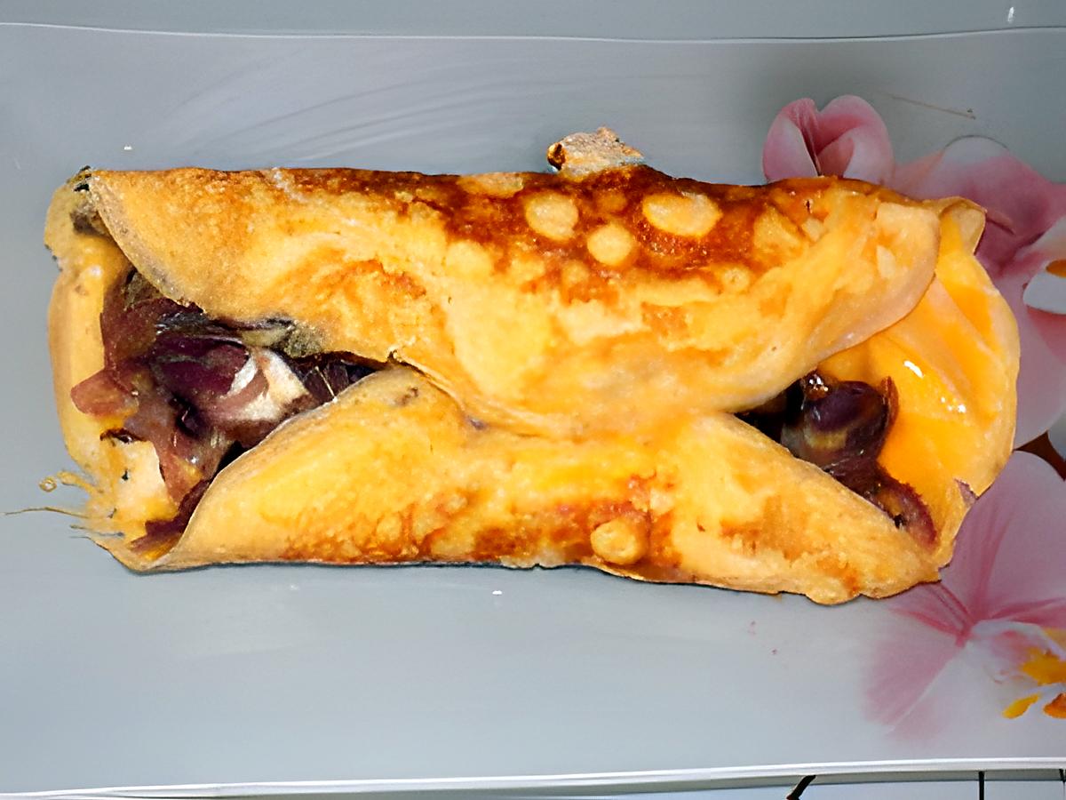 recette Omelette aux oignons rouges et brousse