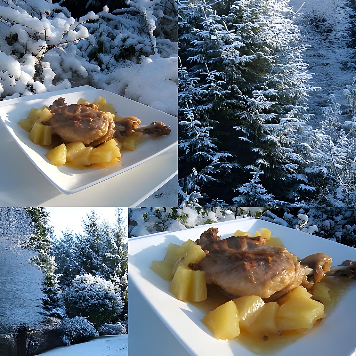 recette Cuisses de canard à l'ananas