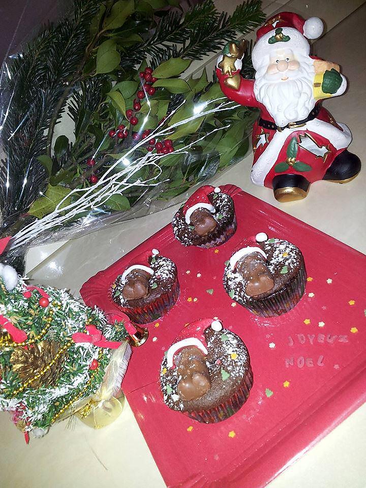 recette Cupcakes *Papa noel ourson* de Noel