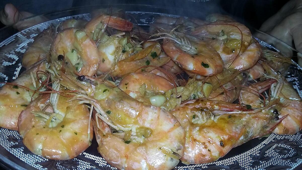 recette Gambas flambé au whisky