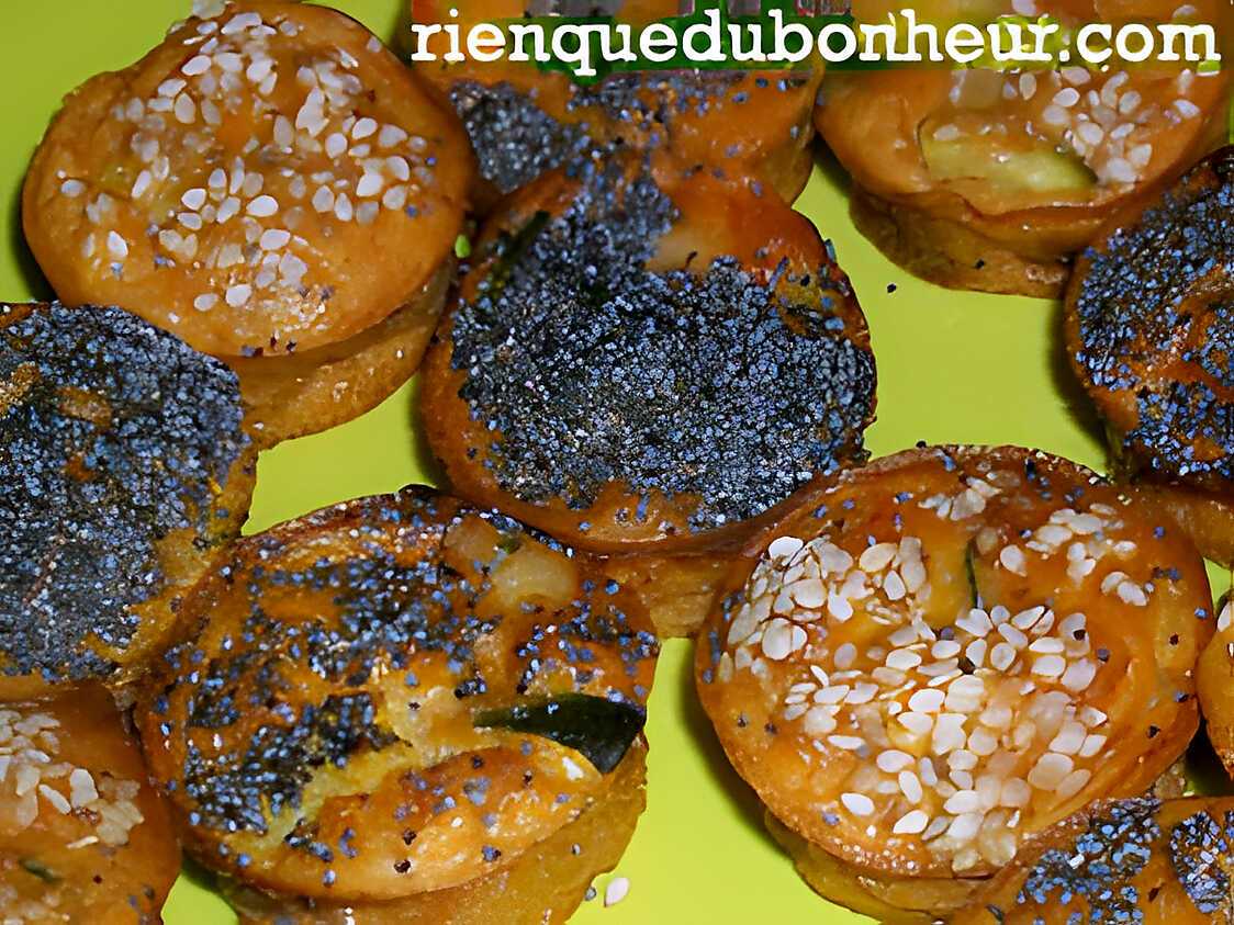 Mini clafoutis aux saveurs marines & aux courgettes
