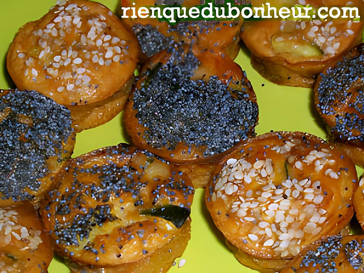 recette Mini clafoutis aux saveurs marines & aux courgettes