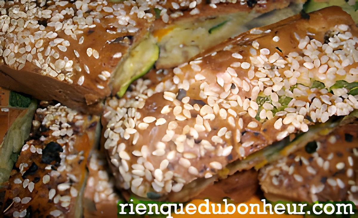 recette Doigts moelleux courgettes, poivrons & oignons rouges