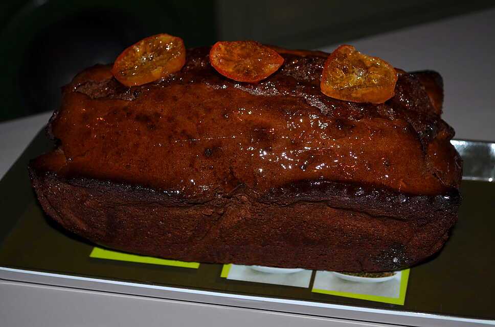 recette CAKE CHOCOLAT MANDARINE CONFITE
