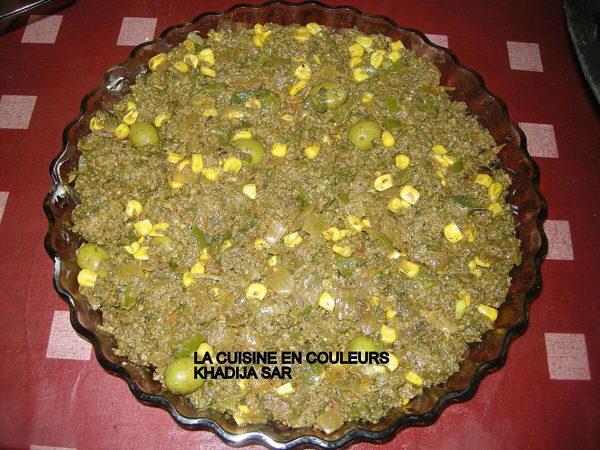 recette Quiche sans pâte à la viande hachée et aux légumes