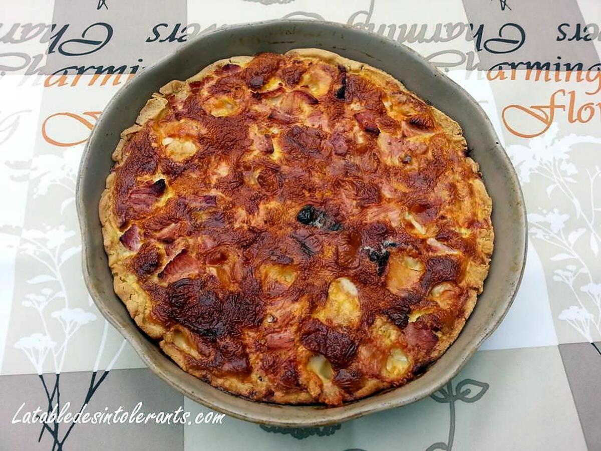 recette QUICHE LORRAINE, sans gluten, sans lait, avec ou sans beurre, avec ou sans oeufs