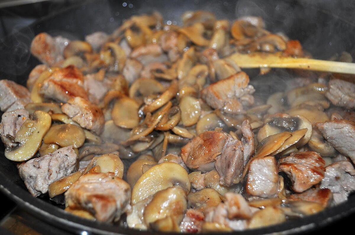 recette Émincé de Filet mignon Aux Curry & Champignon de Paris