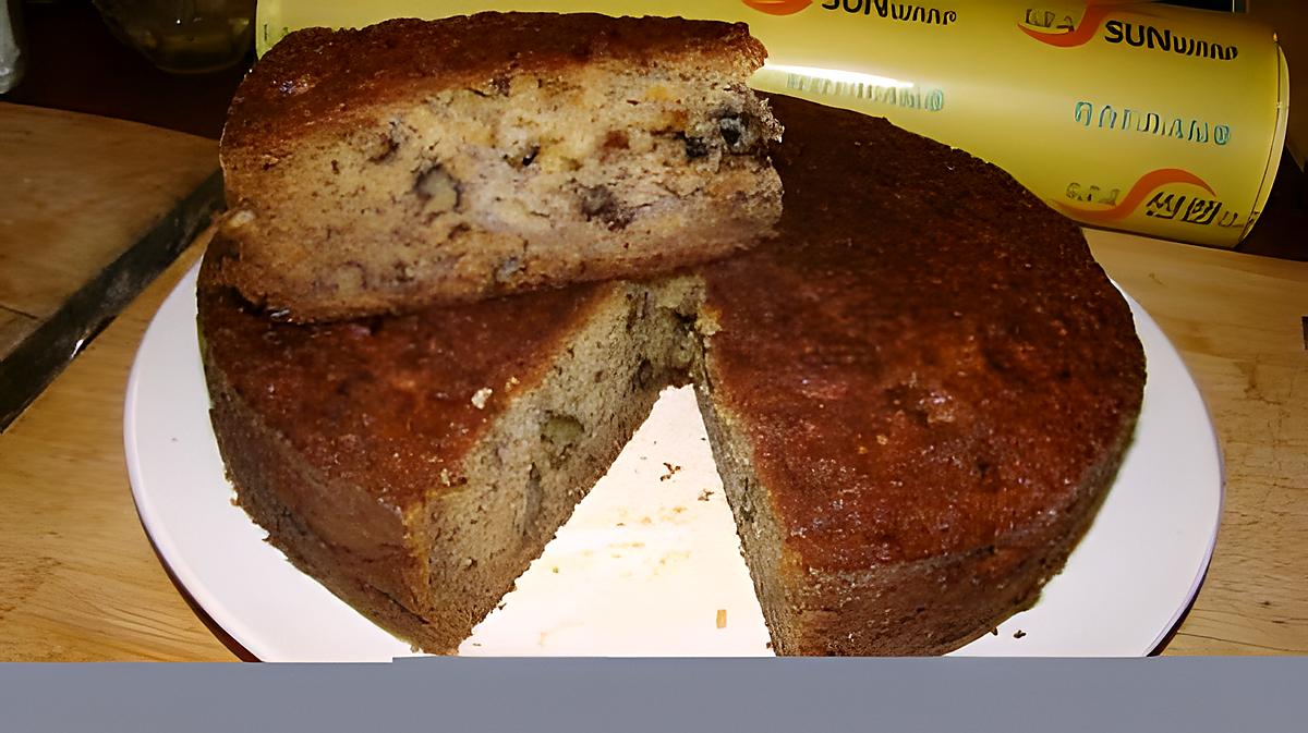 recette Gâteau aux bananes, rhum et raisins