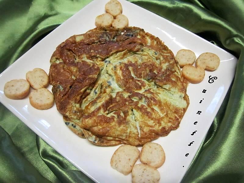 recette Omelette aux œufs de lompe noirs.